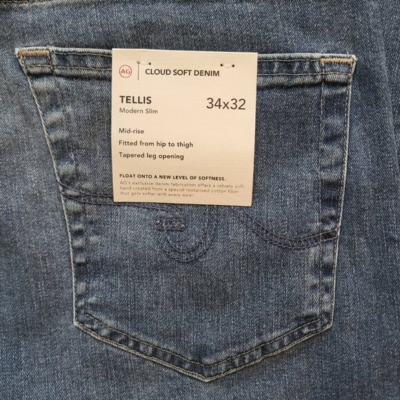 AG Adriano Goldschmied Tellis Modern Slim Fit Jeans Men's Size 34X32 - Picture 3 of 7